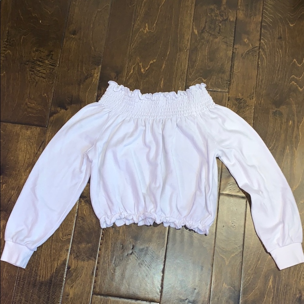 White off the shoulder shirt